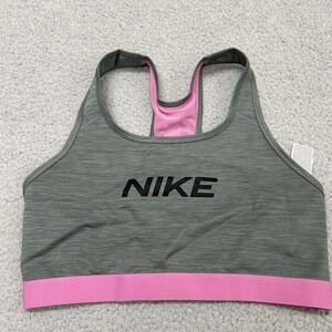 Nike Bra XL Sports Bra Racerback Running Compression Bra Center Swoosh
